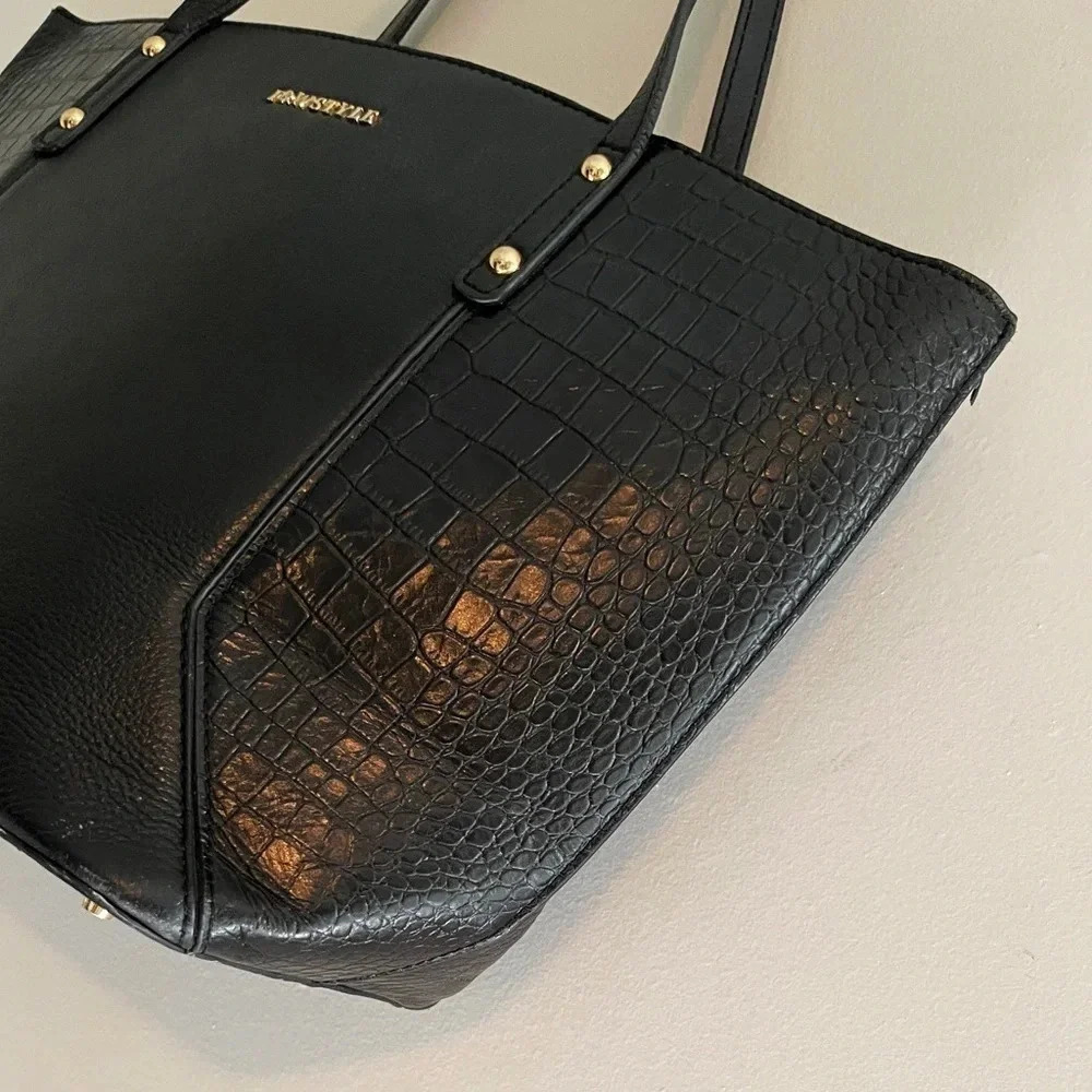 F & W Style tote bag black large career travel diaper bag back to school… - Picture 5 of 16
